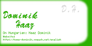 dominik haaz business card